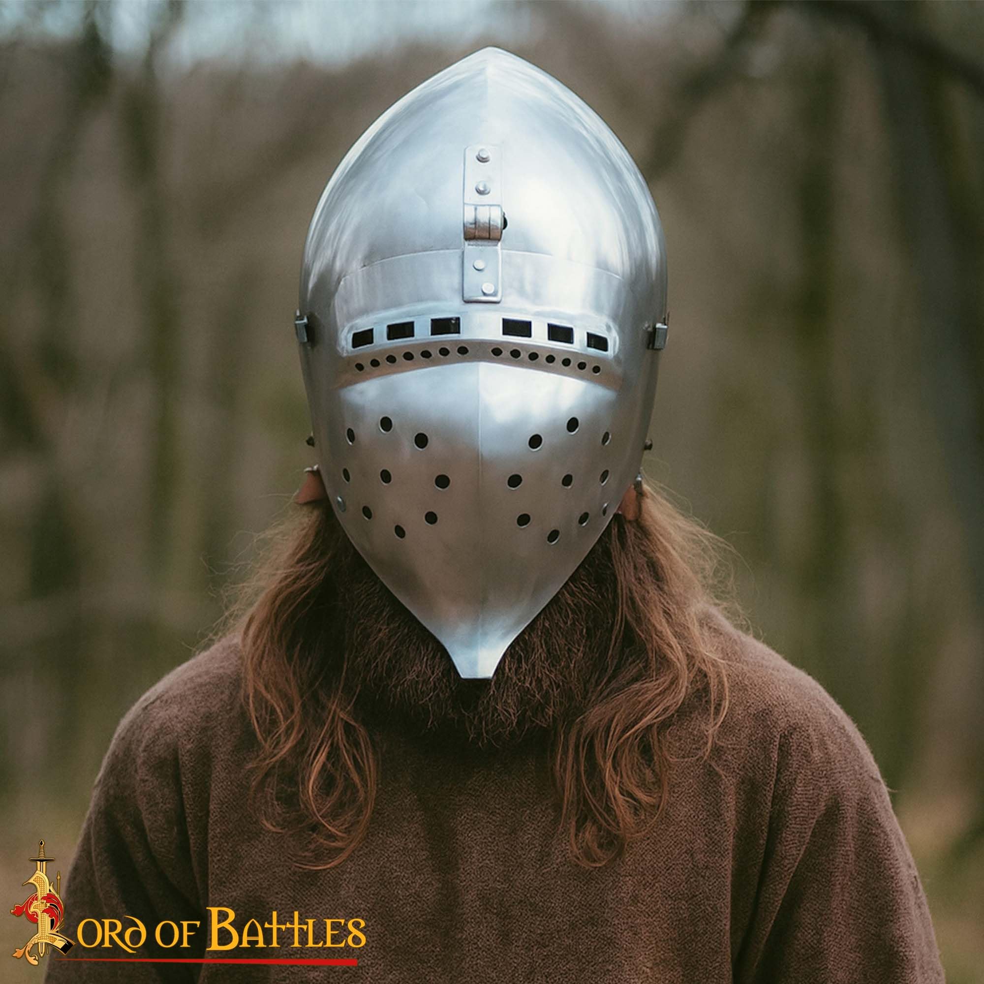 Lord of Battles Late Medieval Klappvisor Bascinet Fully Functional
